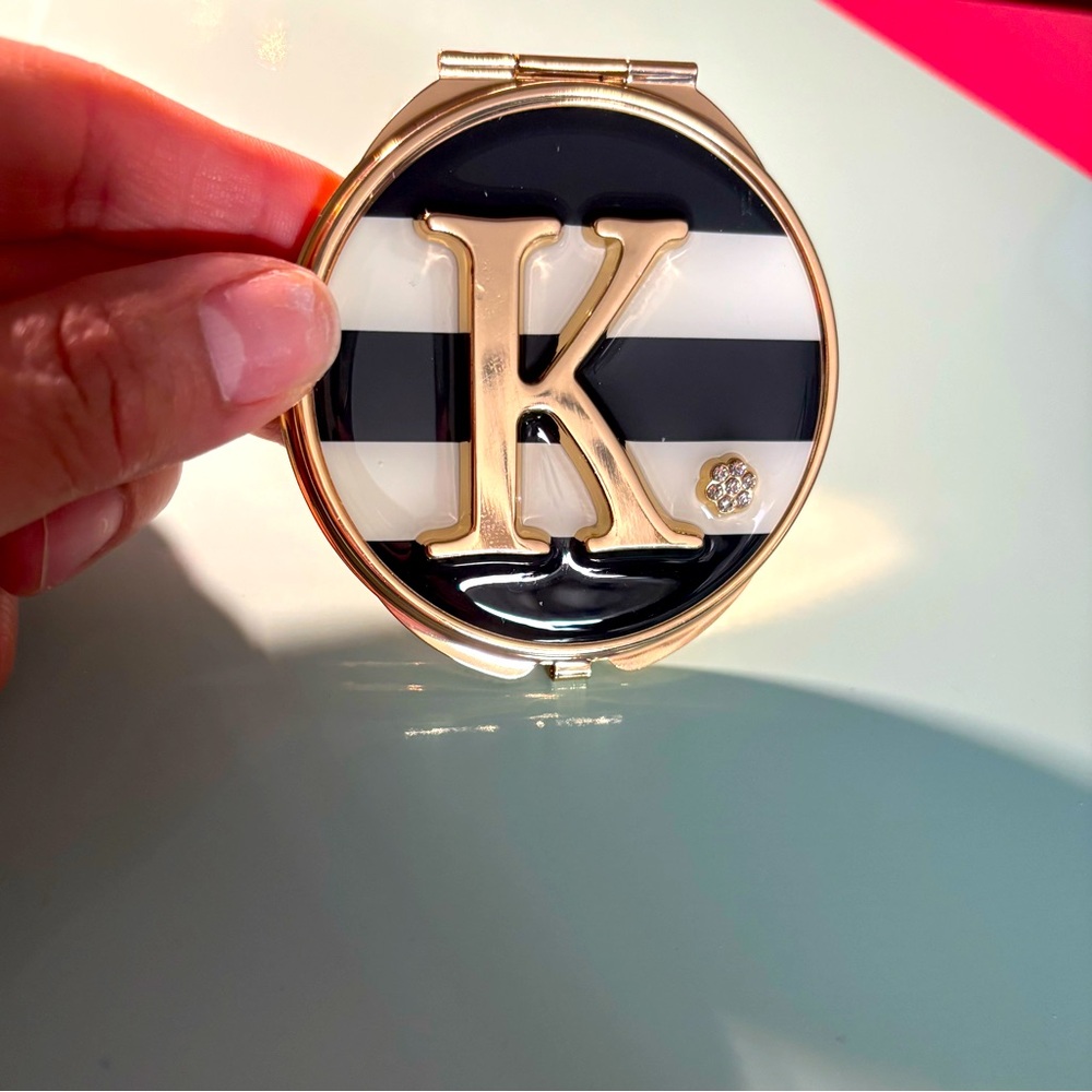 Compact Mirror - Initial Letter “K” NIB